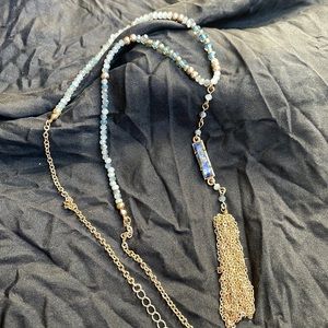 Beaded & gold necklace